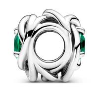 PANDORA Timeless Anello Wishbone con cuore e placcato in oro 14k con zirconi cubici trasparenti, 50
