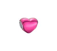 Pandora Moments 793337C03 - Ciondolo a forma di cuore metallizzato, in argento Sterling, compatibile con braccialetti Moments, colore: rosa