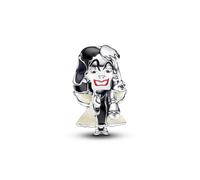 Pandora Moments 793424C01 - Charm Disney Villains Cruella De Vil in argento Sterling, misura unica, Argento sterling, Nessuna pietra preziosa