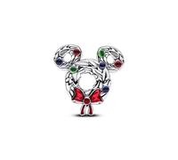 PANDORA Moments 793531C01 - Ciondolo a corona d'avvento Disney Topolino in argento Sterling, Rot, Argento sterling, Nessuna pietra preziosa