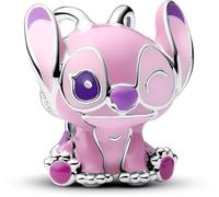 Pandora Moments 793739C01 - Ciondolo a forma di angelo Disney Lilo e Stitch in argento Sterling, 9,5x13,1x12,9 mm, Argento sterling, Nessuna pietra preziosa