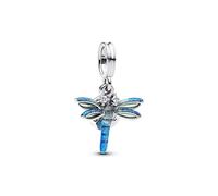 PANDORA Moments 793745C01 - Ciondolo a forma di libellula in argento sterling con zirconi, compatibile Moments e ME Braccialetti, 4,6x14,7x16,1 mm, Argento sterling, Zirconia cubica