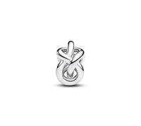 PANDORA Moments 793755C00 - Charm con nodo dell'infinito in argento Sterling, 13,3x12,5x7,7 mm, Argento sterling, Nessuna pietra preziosa