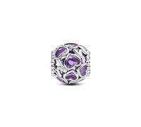 PANDORA Moments 793772C01 - Charm a forma di cuore aperto, in argento Sterling, 11,4x11,4x10,8 mm, Argento sterling, Nessuna pietra preziosa