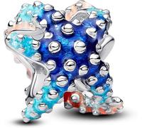 Pandora Moments 793817C01 - Ciondolo a forma di stella marina colorata in argento Sterling, 9,9x8,6x9,4 mm, Argento sterling, Nessuna pietra preziosa