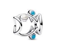 PANDORA Moments 793819C01 - Ciondolo a forma di pesce aperto, in argento Sterling