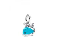 Pandora Moments 793822C01 - Ciondolo a forma di balena, in argento sterling con zirconi, compatibile con Me e Moments, colore: Turchese, 7,3x13,2x12,3 mm, Argento sterling, Zirconia cubica