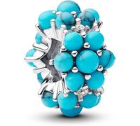 Pandora Moments 793897C02 - Ciondolo in argento sterling con zirconi, colore: turchese, 11,5x10,7x7,3 mm, Argento sterling, Zirconia cubica