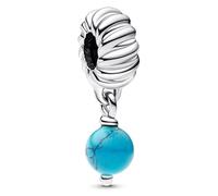 Pandora Moments 793901C01 - Ciondolo in argento Sterling, compatibile con Moments, 5,9x8,5x5,1 mm, Argento sterling, Turchese