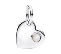PANDORA Moments 794295C06 - Ciondolo a forma di cuore in argento sterling con madreperla artificiale, compatibile con ME e Moments