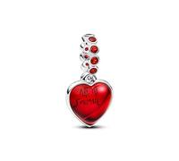 Pandora Ciondolo a forma di doppio cuore, vetro di Murano rosso 794429C01