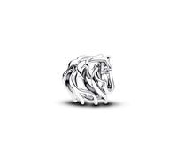 PANDORA Moments 794430C01 - Ciondolo a forma di cavallo aperto, in argento sterling con zirconi, compatibile Moments