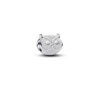 PANDORA Moments 794525C00 - Ciondolo a forma di gufo strutturato in argento Sterling, compatibile con Moments
