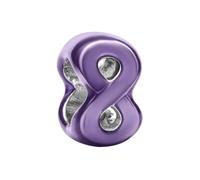 PANDORA Moments 794909C01 - Mini charm a forma di infinito in argento Sterling con smalto, colore: viola