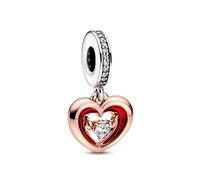 PANDORA Moments - Charm bicolori in argento sterling e placcati in oro rosa 14k