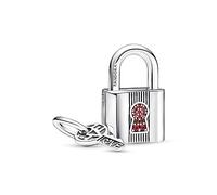 PANDORA Moments - Charm in argento sterling con pendente e lucchetto
