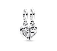 Pandora Charm pendente Cuore mamma figlia divisibile Moments Argento Sterling Zirconia cubica Donna