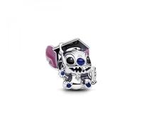 PANDORA Moments Disney Stitch 793789C01 - Charm in argento sterling, 11,6x13,3x13 mm, Argento sterling, Nessuna pietra preziosa
