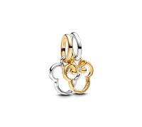 PANDORA Moments Disney Topolino e Minnie 763650C01 - Ciondolo in argento sterling con lega di metallo dorata, compatibile con Moments e ME, klar, Argento sterling, Nessuna pietra preziosa