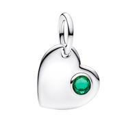 PANDORA Moments Mai 794295C05 - Ciondolo a forma di cuore in argento Sterling con cristalli artificiali, compatibile con ME e Moments