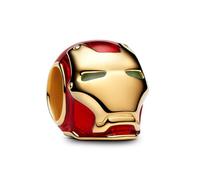PANDORA Moments Marvel Iron Man 764213C01 - Charm in lega di metallo placcato oro 14 carati, compatibile Moments
