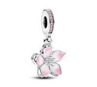 Pandora Moments - Orecchini a perno in argento Sterling con zirconia cubica trasparente e smalto blu e bianco graduato