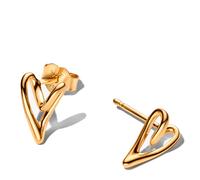 Pandora Orecchini a bottone a forma di cuore piccolo, forma organica 264393C00