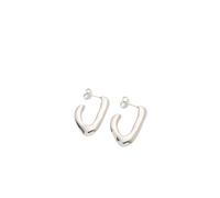 Pandora - Orecchini a cerchio aperti a forma di V organica - - Accessories - Donna - Grigio - ONE SIZE