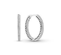 Pandora Pandora Jewels Mod. Hoop Silver Earrings With Clear Cubic Zirconia - 27