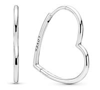 Pandora Orecchini a cerchio in argento sterling con cuori d'amore asimmetrici 297822 1 UD.