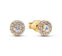 ORECCHINI PUNTO LUCE E PAVE' COLOR ORO PANDORA TIMELESS