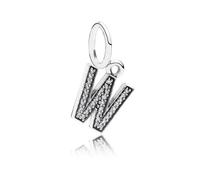 Pandora - Orecchino Lettera W - - Accessories - Donna - Grigio - ONE SIZE