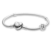 PANDORA Parure di gioielli da donna: Bracciale a cuore con ciondolo infinito, argento sterling 925, simbolo di amore eterno 28918 21 cm