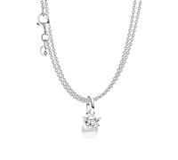 PANDORA Parure di gioielli da donna con collana a 2 fili, design Cupido, argento, idea regalo romantica, set regalo d'amore con ciondolo di perla 68627