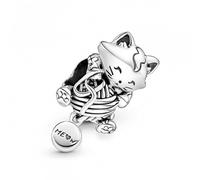 PANDORA Passions Ciondolo a forma di gattino e gomitolo in argento Sterling