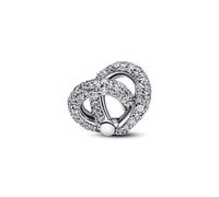 Pandora Pavé Infinity Knot Heart Charm 793771C01 - Sterling Silver, Cubic Zirconia