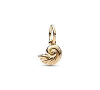 PANDORA Pendente a forma di conchiglia Disney de La Sirenetta placcato in oro 14k con zirconia cubica trasparente