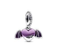 PANDORA Pendente a forma di cuore Moments in argento Sterling con smalto viola sfumato