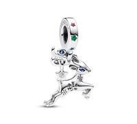 PANDORA Pendente Moments a forma di renna in argento Sterling con cristalli stellari blu e verde reale e zirconi cubici rossi e trasparenti