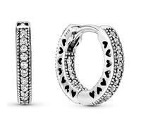 ORECCHINI CERCHI PIETRE E CUORE DONNA PANDORA