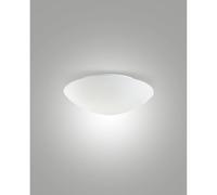Fabas Luce Plafoniera Pandora, Ø 25 cm, vetro, bianco Fabas Luce
