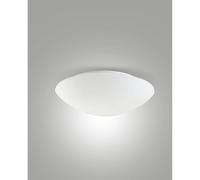 Fabas Luce Plafoniera Pandora, Ø 30 cm, vetro, bianco Fabas Luce