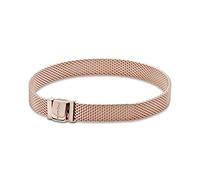 PANDORA Reflexions Bracciale in rete placcato in oro rosa 14k, 18
