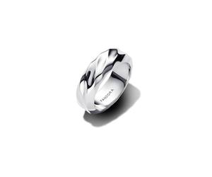 PANDORA Rippled sterling silver ring