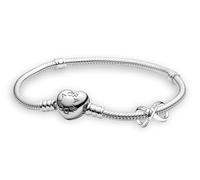 PANDORA Set di gioielli da donna, bracciale a cuore Forever & Ever con ciondolo Infinity per donna, argento sterling 925, simbolo di amore eterno 28922 18 cm