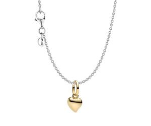 PANDORA Set di gioielli da donna, collana con ciondolo a forma di mini cuore, color oro, idea regalo romantica 28190