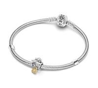 PANDORA Set di gioielli da donna con bracciale e ciondolo a forma di casa con un cuore color oro, in argento Sterling 925, idea regalo romantica per le donne 21110 20 cm