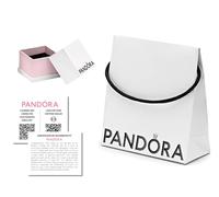 PANDORA Set di imballaggio ecologico (sacchetto e scatola di gioielli) (1), Bianco,Nero, Elegante