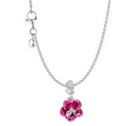 PANDORA Set regalo collana da donna con fiore di ibisco in argento 31028, Confezione multiprodotto