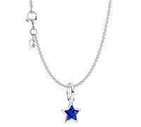PANDORA Set regalo collana da donna con mini stella blu argento 31029, Confezione multiprodotto, 45 cm